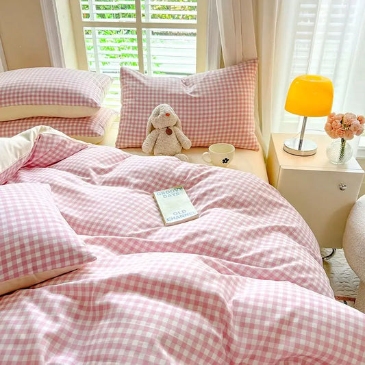 Cute Gingham Bedding Set