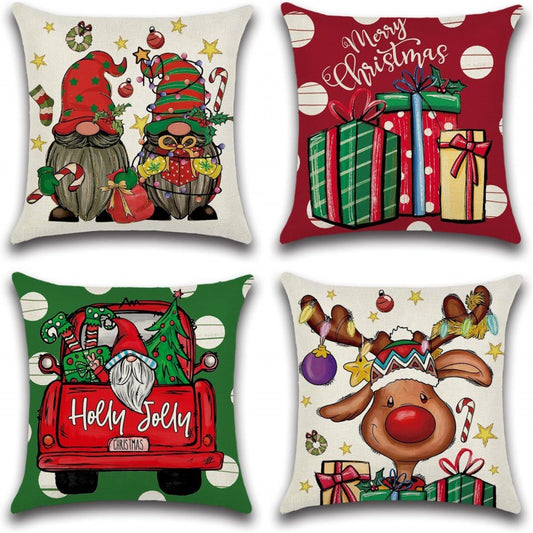 Christmas Pillow Cover Office Seat Cushion Home Bedhead Pillow Cover - Premium Product Image