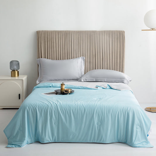 Air Condition Comforter for SummerPure Color, Ice Silk Cooling Blanket, Lightweight and Smooth, Twin, King Size Cold Quilt - Premium Product Image