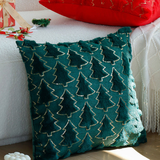 Christmas holiday decoration sequin pillow cover pillow cover living room sofa cushion cover - Premium Product Image