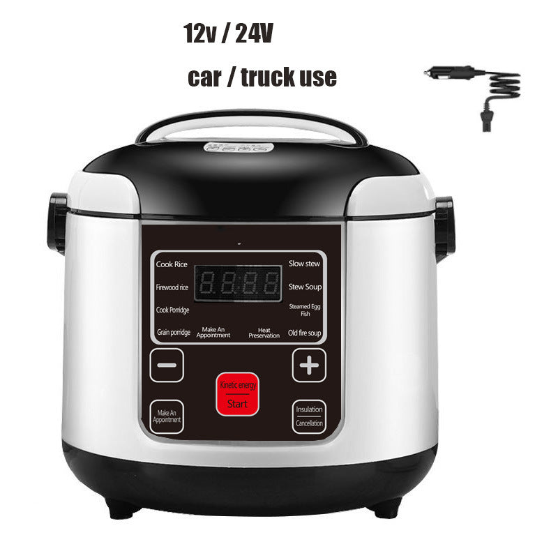 12V 24V Mini Rice Cooker Car Truck Soup Porridge Cooking - Premium Product Image