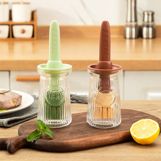 Portable Oil Bottle Barbecue Brush Silicone Kitchen BBQ Cooking Tool Baking Pancake Barbecue Camping Accessories Gadgets - Premium Product Image